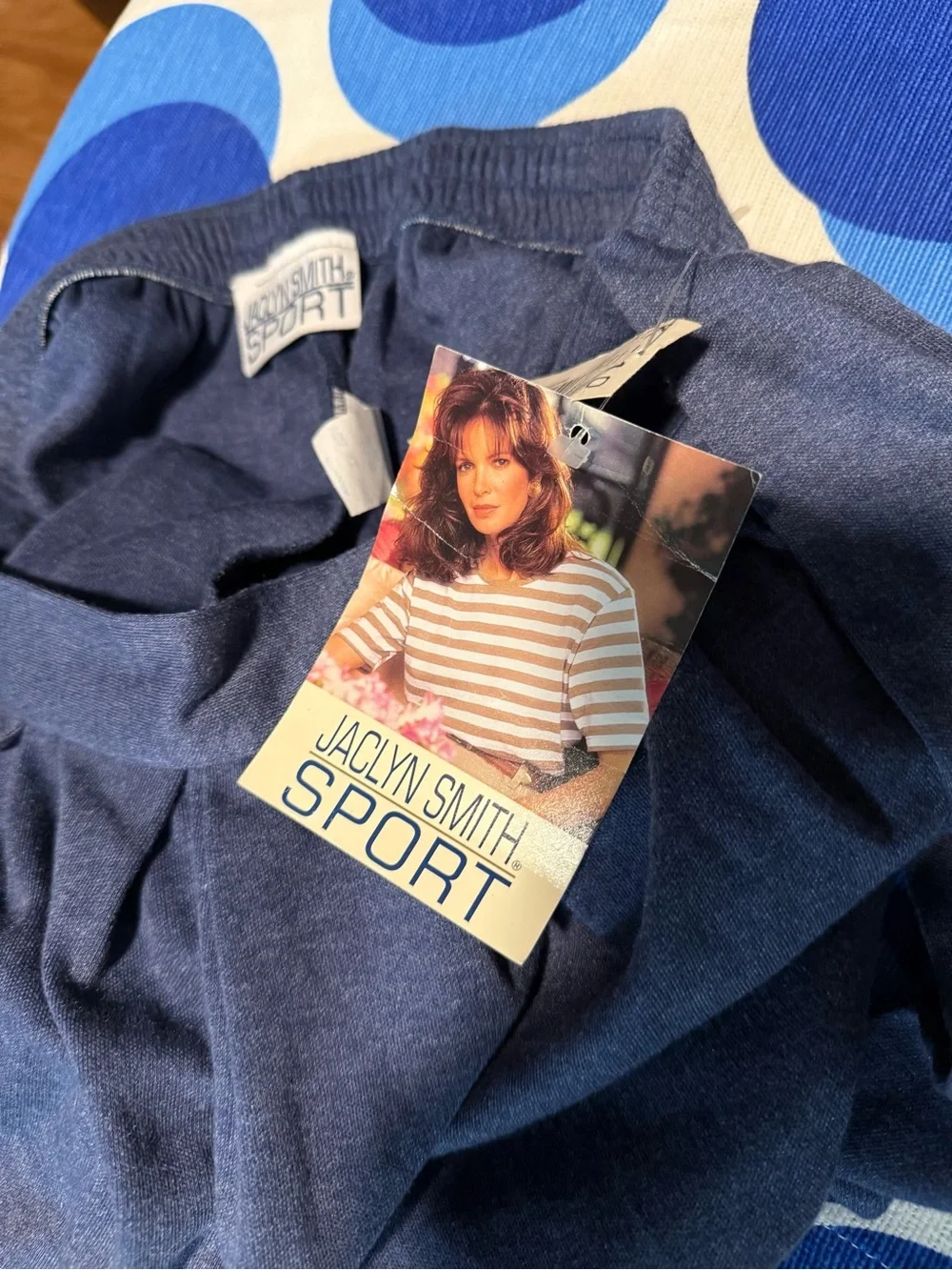 Vintage Women’s Navy Tie-Waist Shorts size M new with tag JACLYN SMITH. SPORT